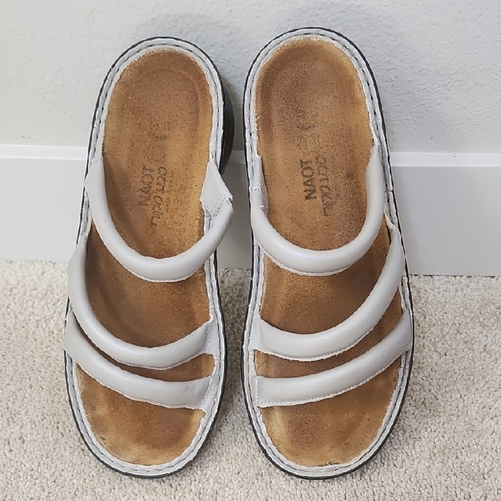 Naot Silver Strappy Sandals Comfortable Casual Footwear